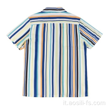 Camicia da uomo in rayon tessuta in estate